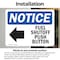 Signmission Fuel Shutoff Push Button (Left Arrow) Sign With Symbol, 5 in W x Rectangle, Vinyl Decal OS-2PACK-NS-D-35-L-12941 - alternate 2